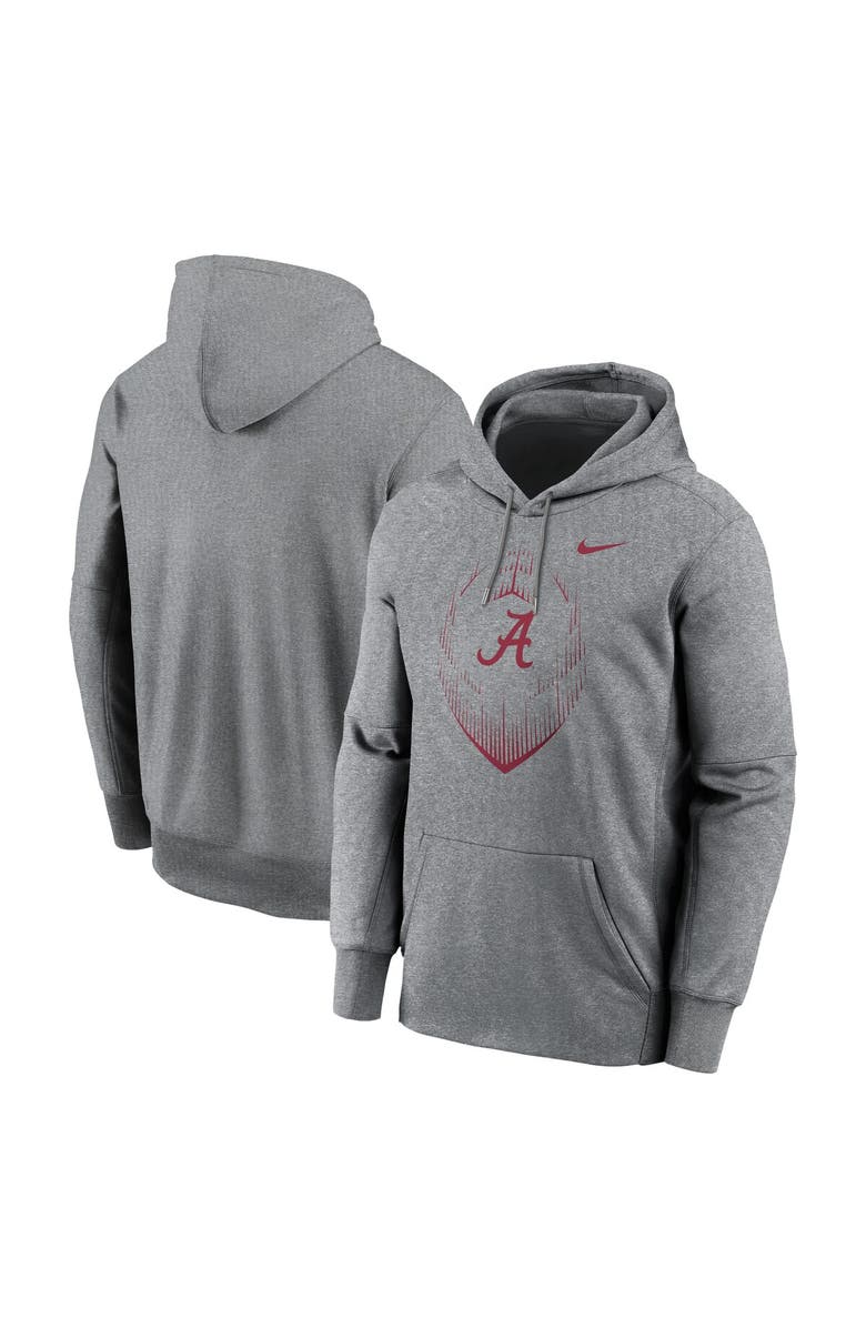 Nike Men's Nike Heather Gray Alabama Crimson Tide Icon Football Performance Pullover Hoodie, Main, color, Heather Gray