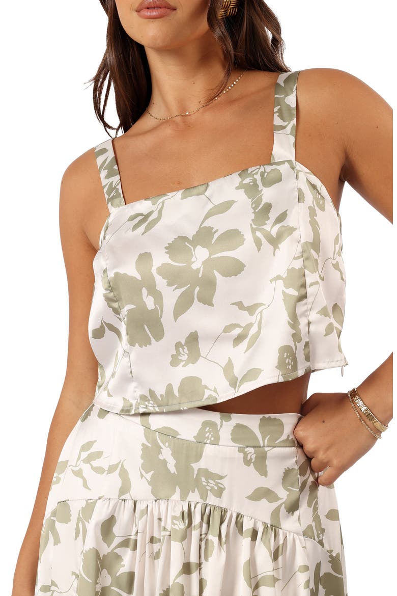 Lulu Floral Crop Tank Top & Maxi Skirt Set, Alternate, color, SAGE FLORAL