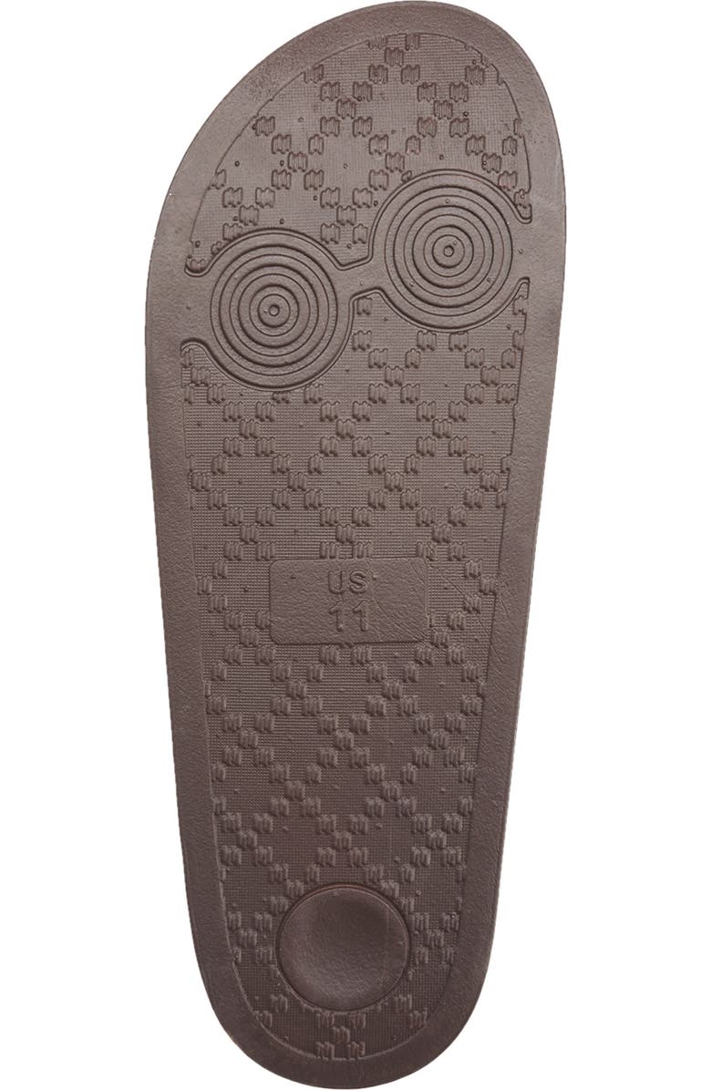 True Religion Kendrick Logo Slide, Alternate, color, Brown