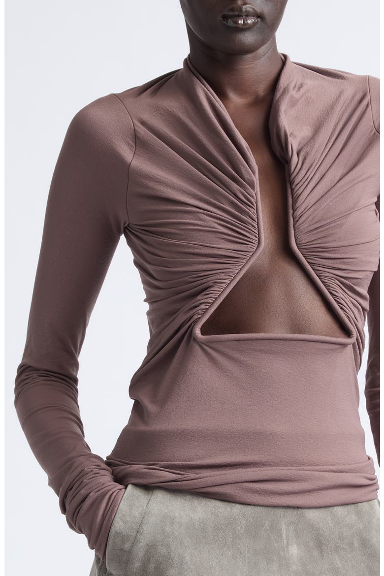 Prong Cutout Long Sleeve Top, Alternate, color, GRAPE