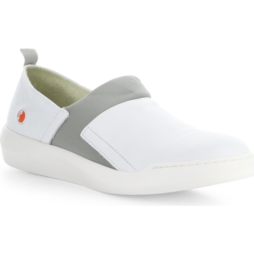 Fly London Baju Slip-on Sneaker In White/grey Smooth