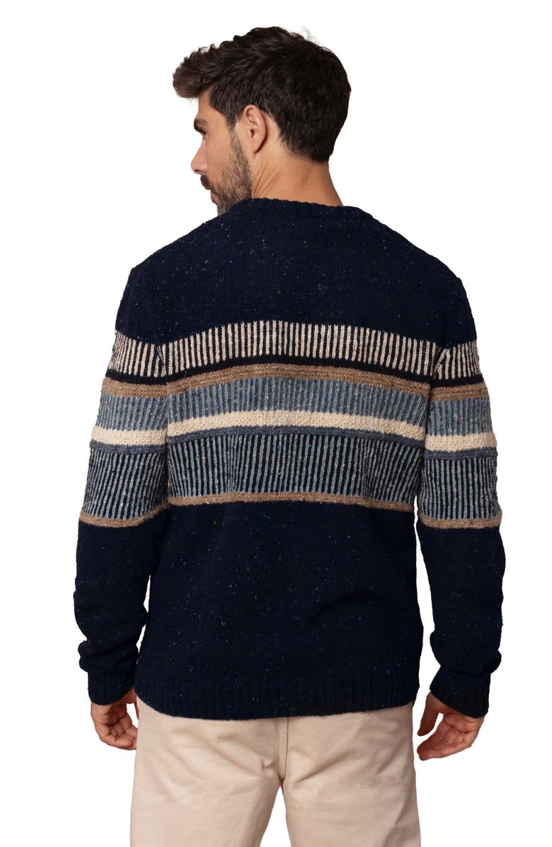 Celtic & Co. Statement Donegal Wool Sweater, Alternate, color, Dark Navy