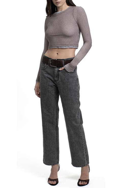 Moa High Waist Straight Leg Denim