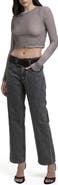 Mother of All Moa High Waist Straight Leg Denim