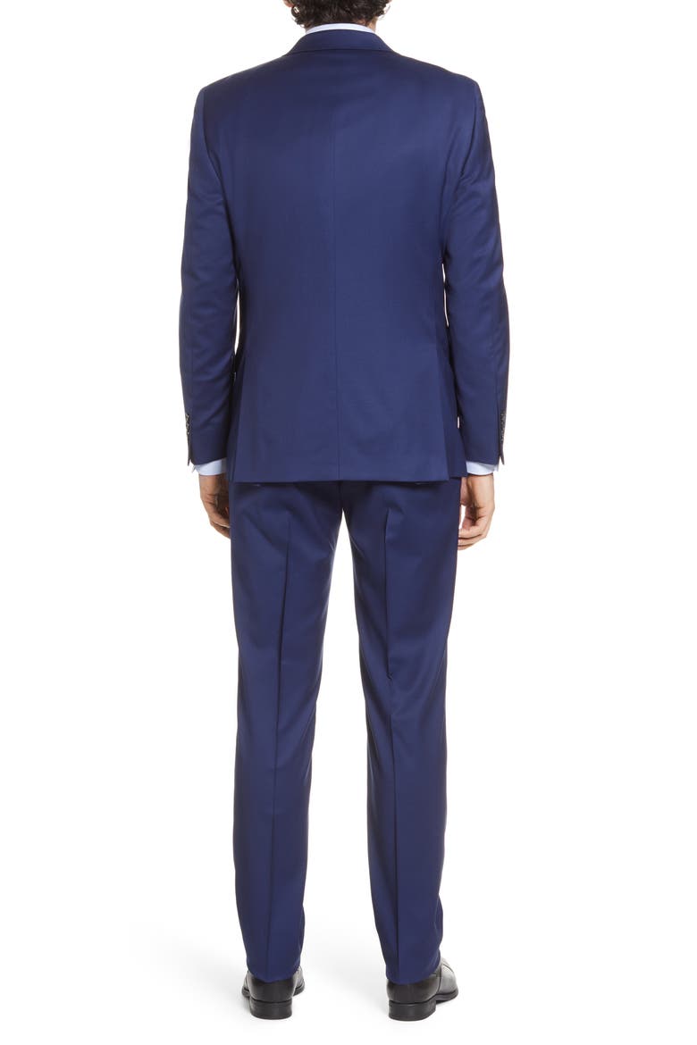 New York Classic Fit Solid Stretch Wool Suit, Alternate, color, NAVY