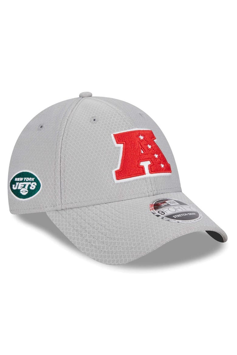 Men's New Era Gray New York Jets 2024 Pro Bowl 9FORTY Adjustable Hat, Main, color, Gray