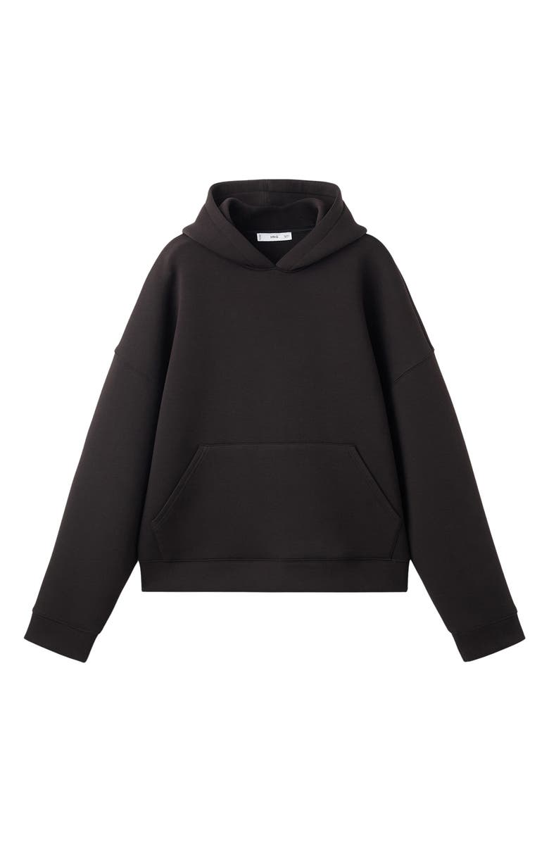 MANGO Selection Oversize Hoodie, Main, color, Black