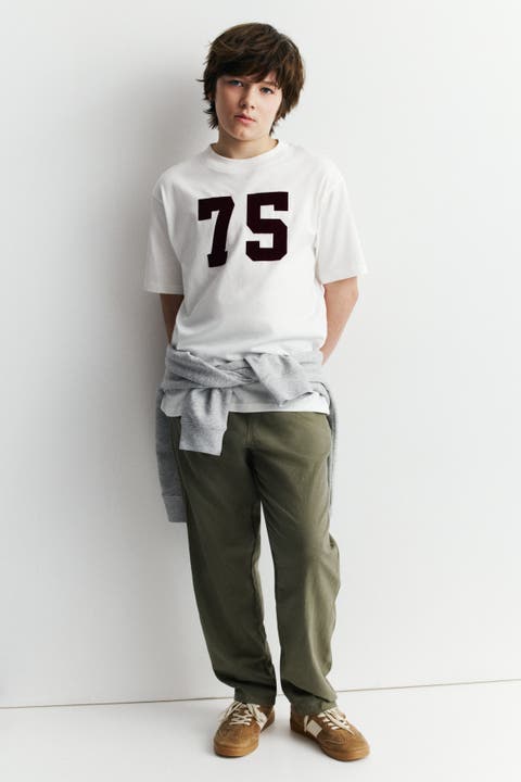 Linen-blend pants