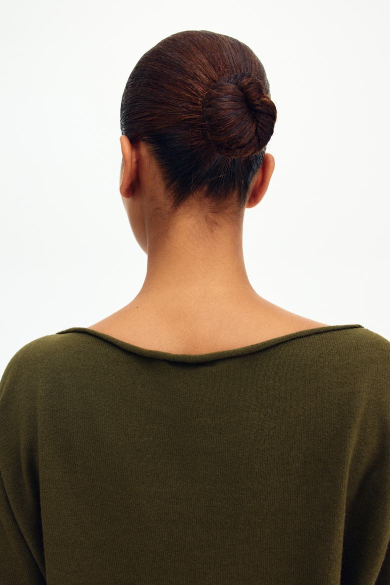 Off-the-shoulder Jumper, Alternate, color, Olive green