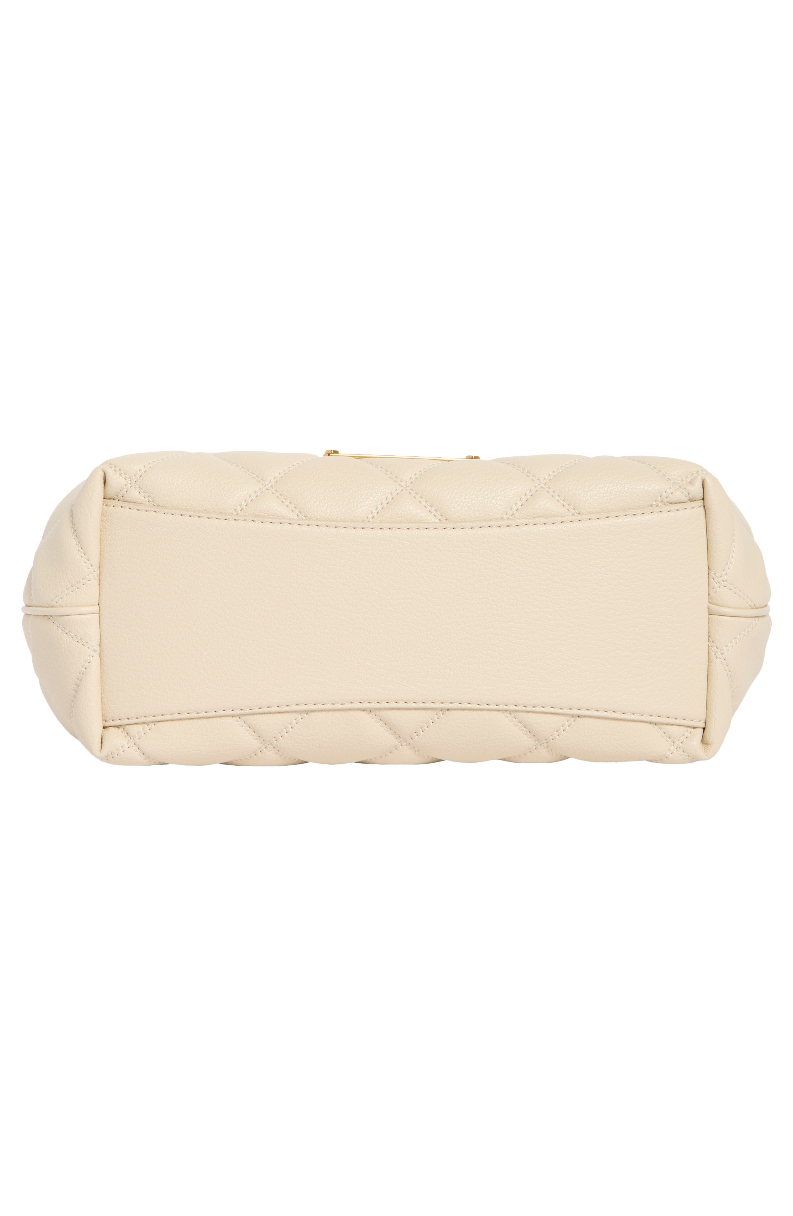 Small Quilted Plaza Leather Tote, Alternate, color, MARSHMALLOW