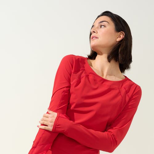 Bobbe Active Her Majesty Long Sleeve Top In Red