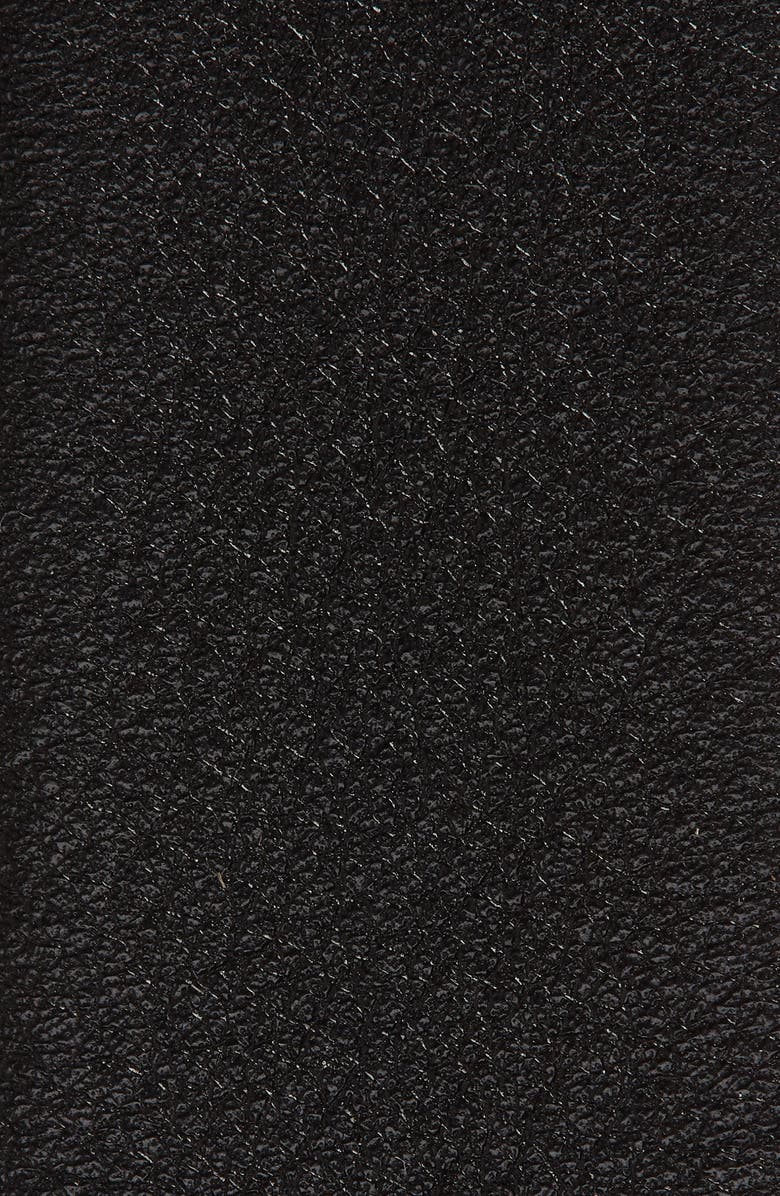 Saint Laurent YSL Monogram Leather Belt, Alternate, color, Nero