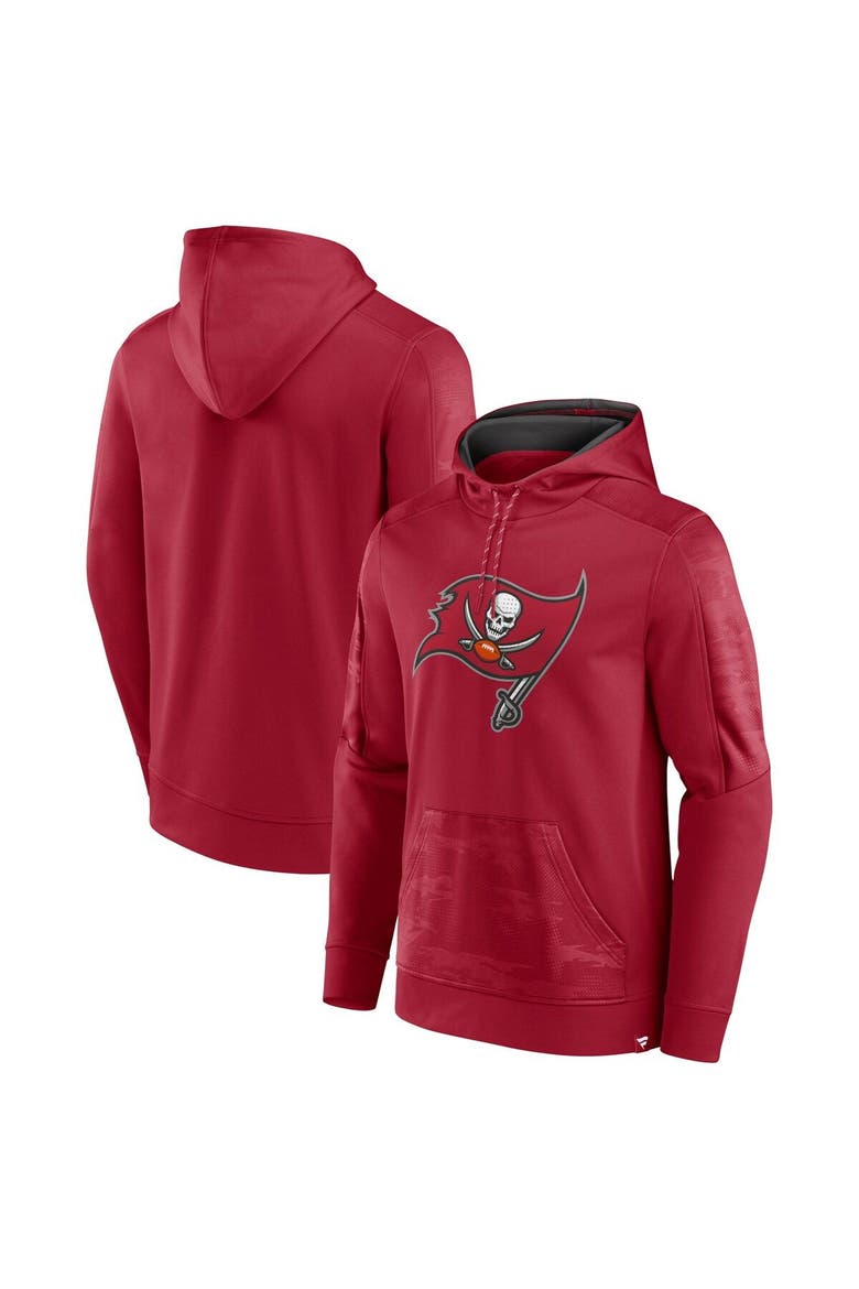 Men's Fanatics Branded Red Tampa Bay Buccaneers On The Ball Pullover Hoodie, Main, color, Red