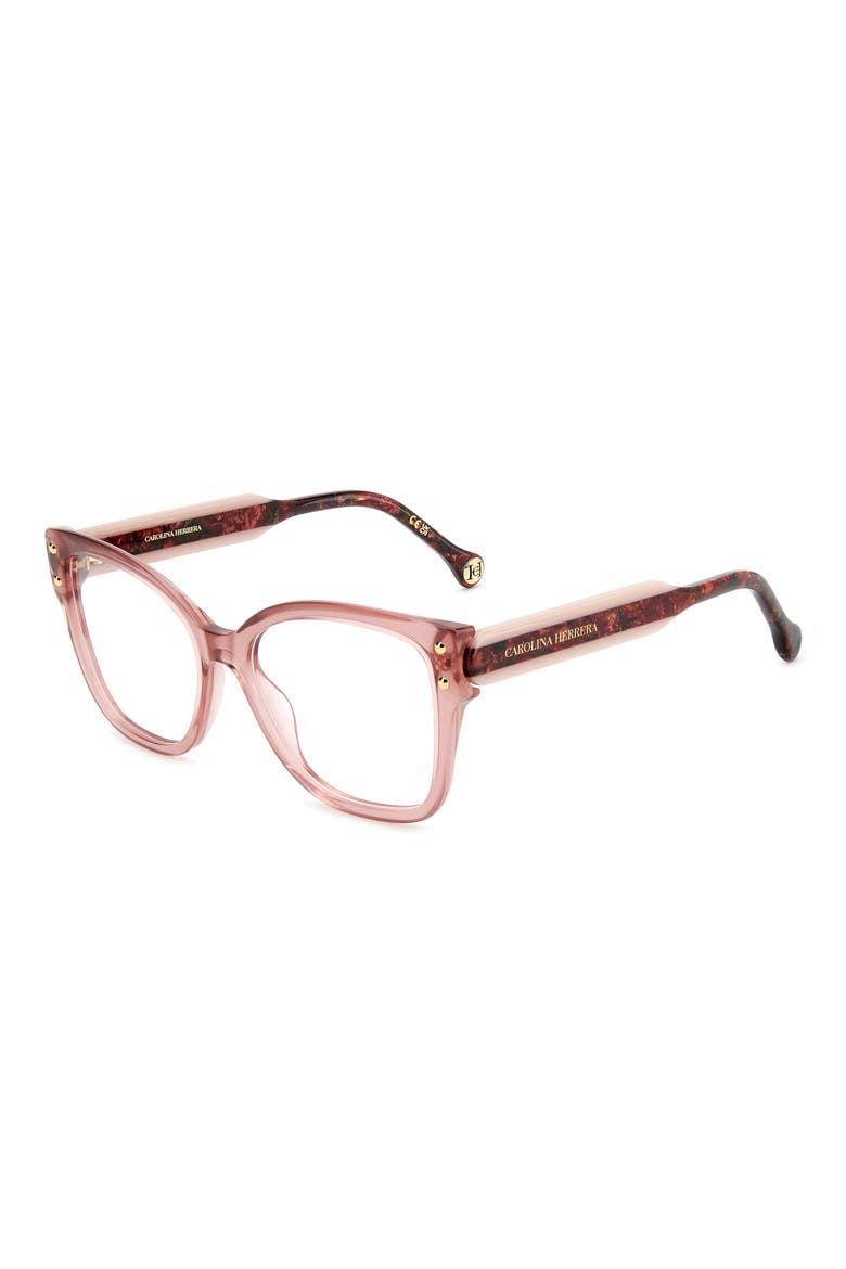 53mm Square Reading Glasses, Alternate, color, PINK