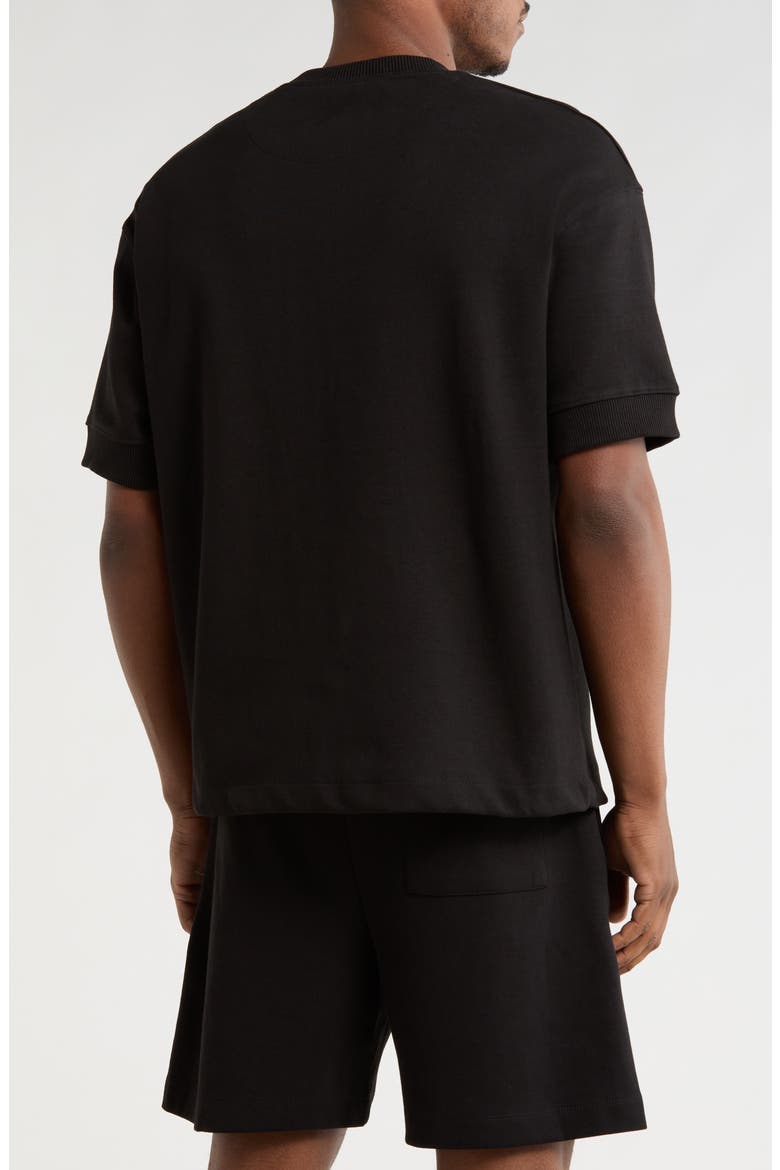 Heavyweight Oversize T-Shirt & Shorts Set, Alternate, color, BLACK