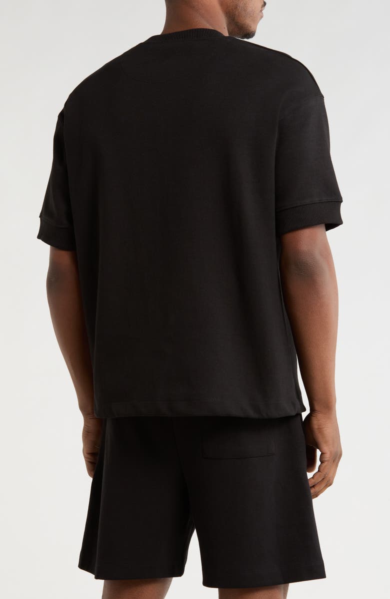 DENIM AND FLOWER Heavyweight Oversize T-Shirt & Shorts Set, Alternate, color, Black