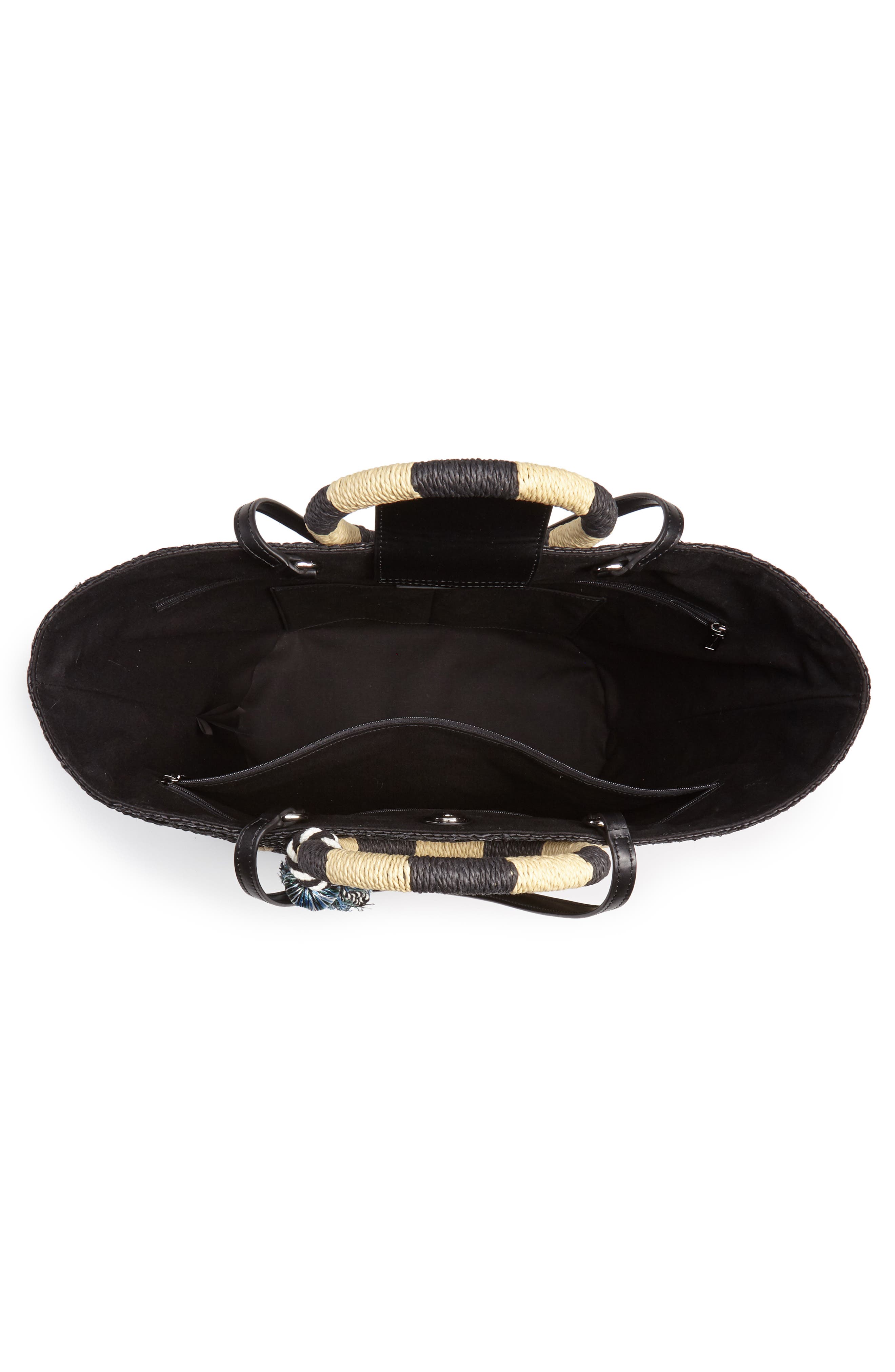 Rebecca Minkoff Off Duty Woven Straw Tote, Alternate, color, 