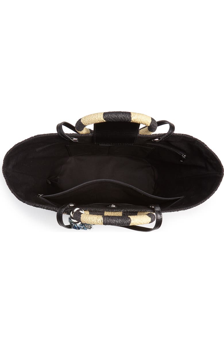 Rebecca Minkoff Off Duty Woven Straw Tote, Alternate, color,