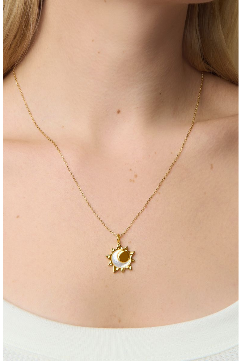 Eclipse Charm Necklace, Alternate, color, Mother Of Pearl