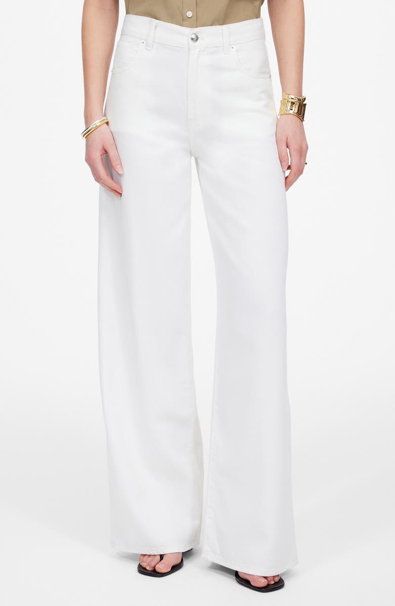 Madewell Airy Denim Superwide Leg Jeans, Main, color, Tile White