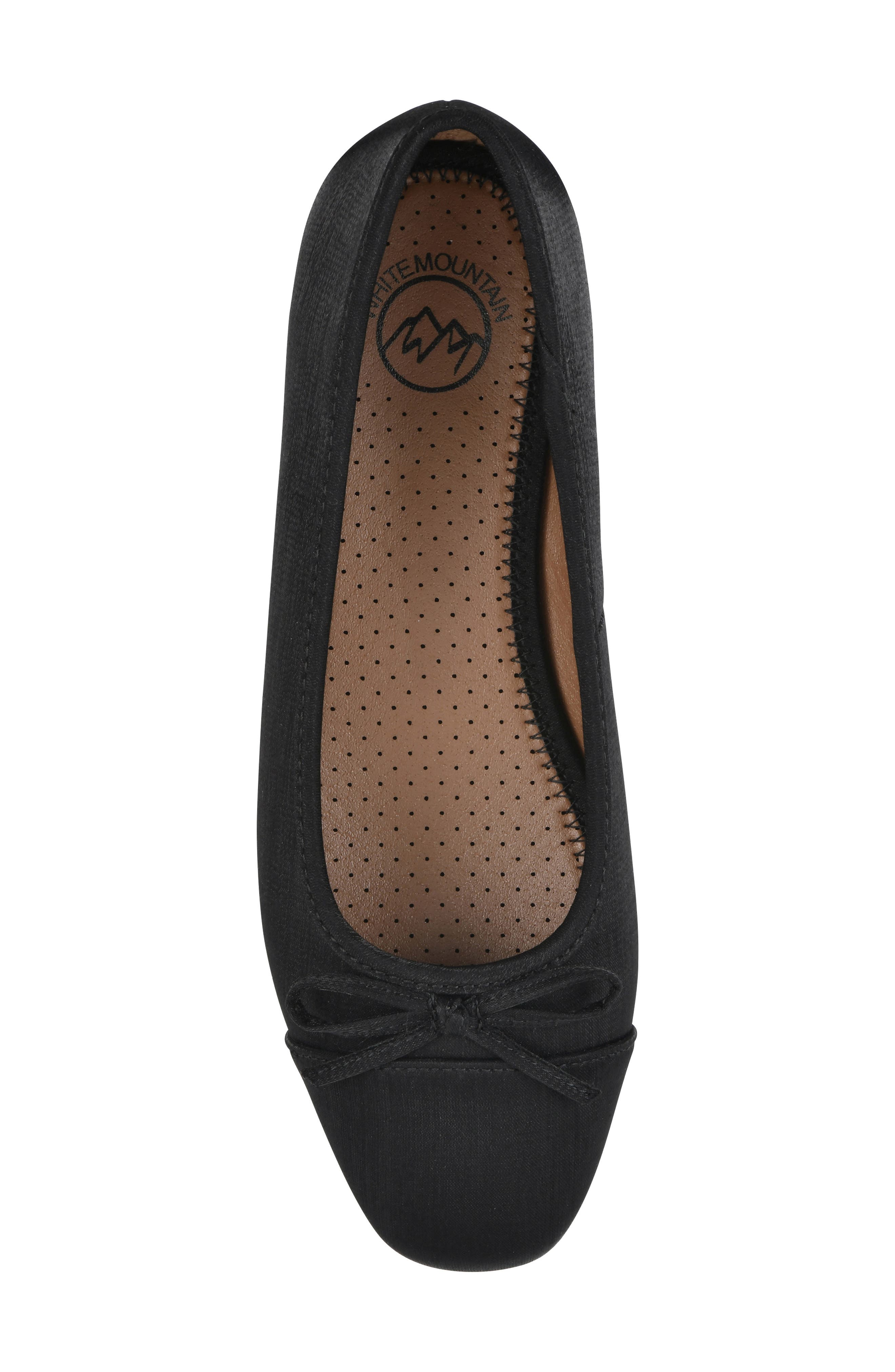 White Mountain Footwear Bocci Cap Toe Flat, Alternate, color, Black Shimmer Fabric