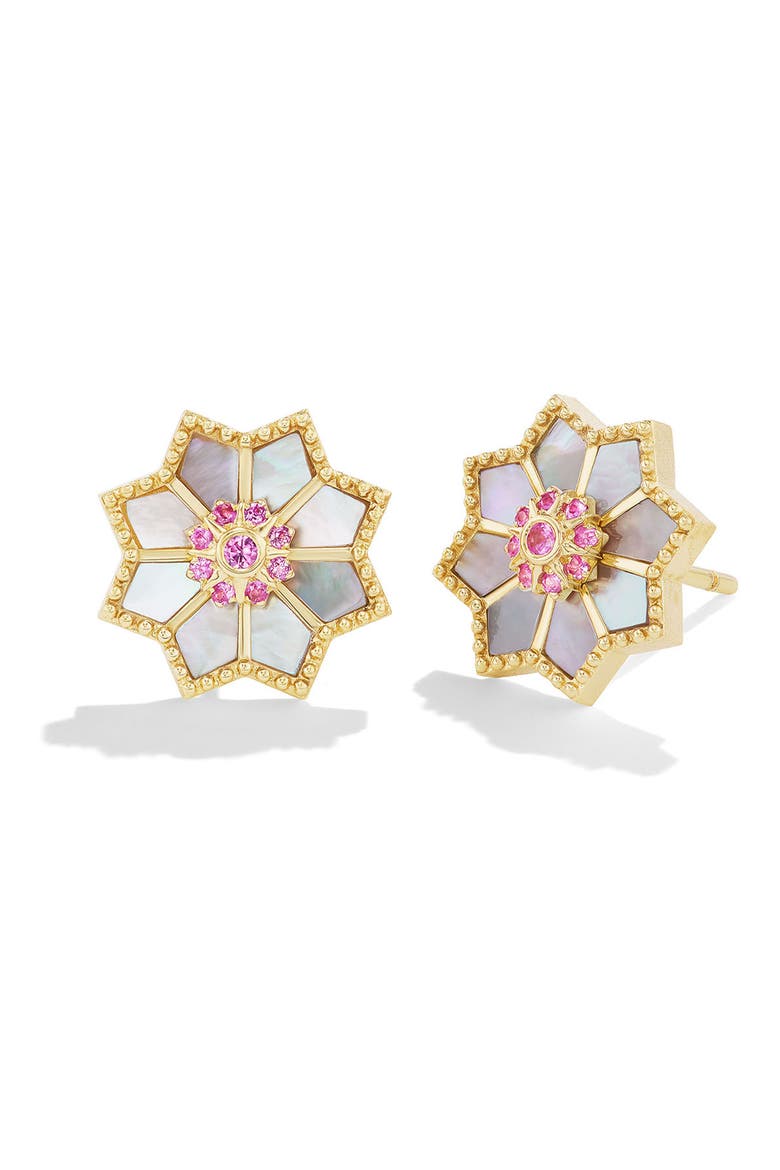 Fez Stud Earrings, Main, color, PINK