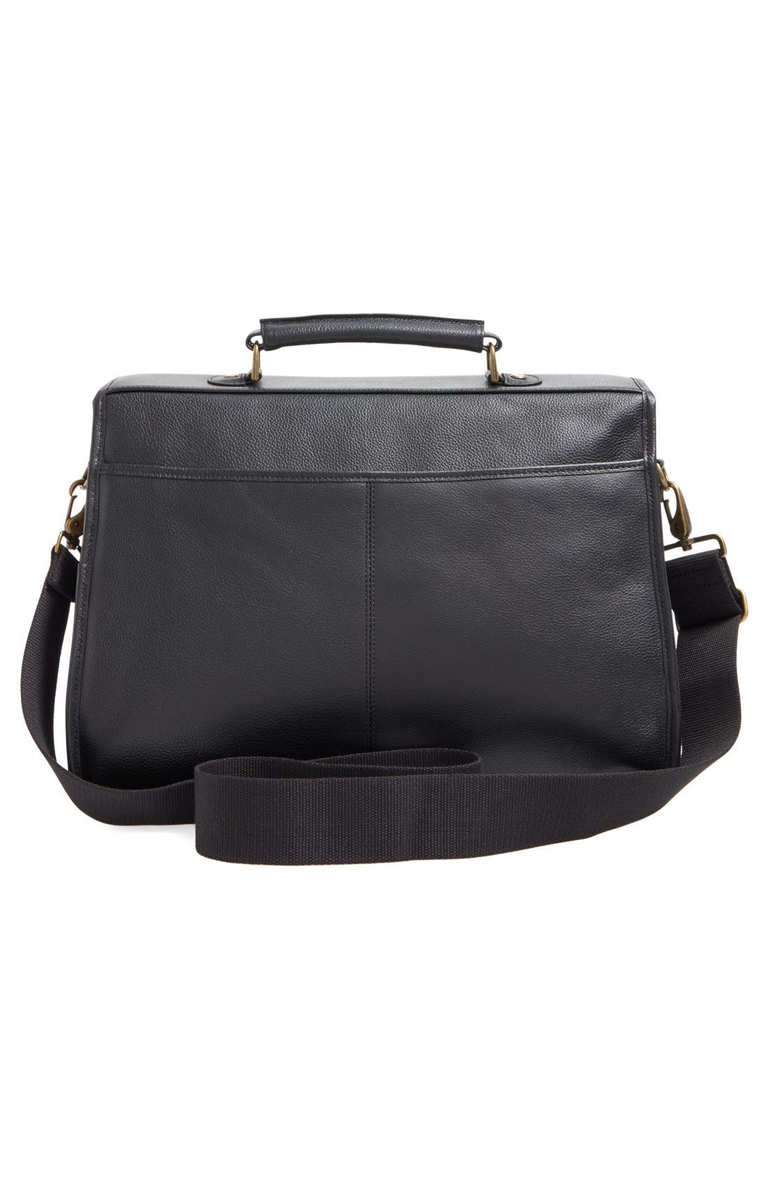 Barbour Leather Briefcase, Alternate, color, 