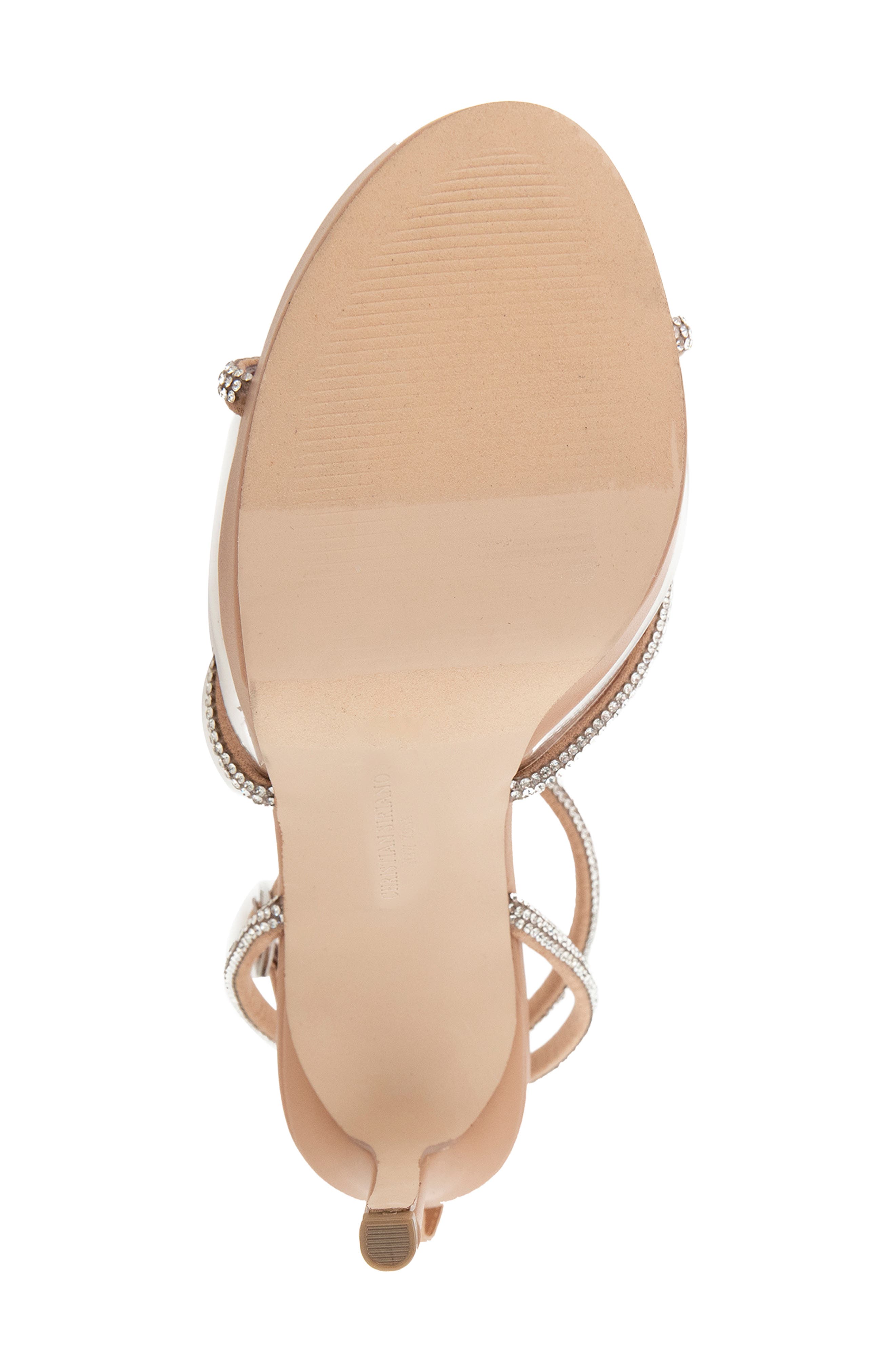 Nicola Ankle Strap Platform Sandal, Alternate, color, CLEAR/ TAN