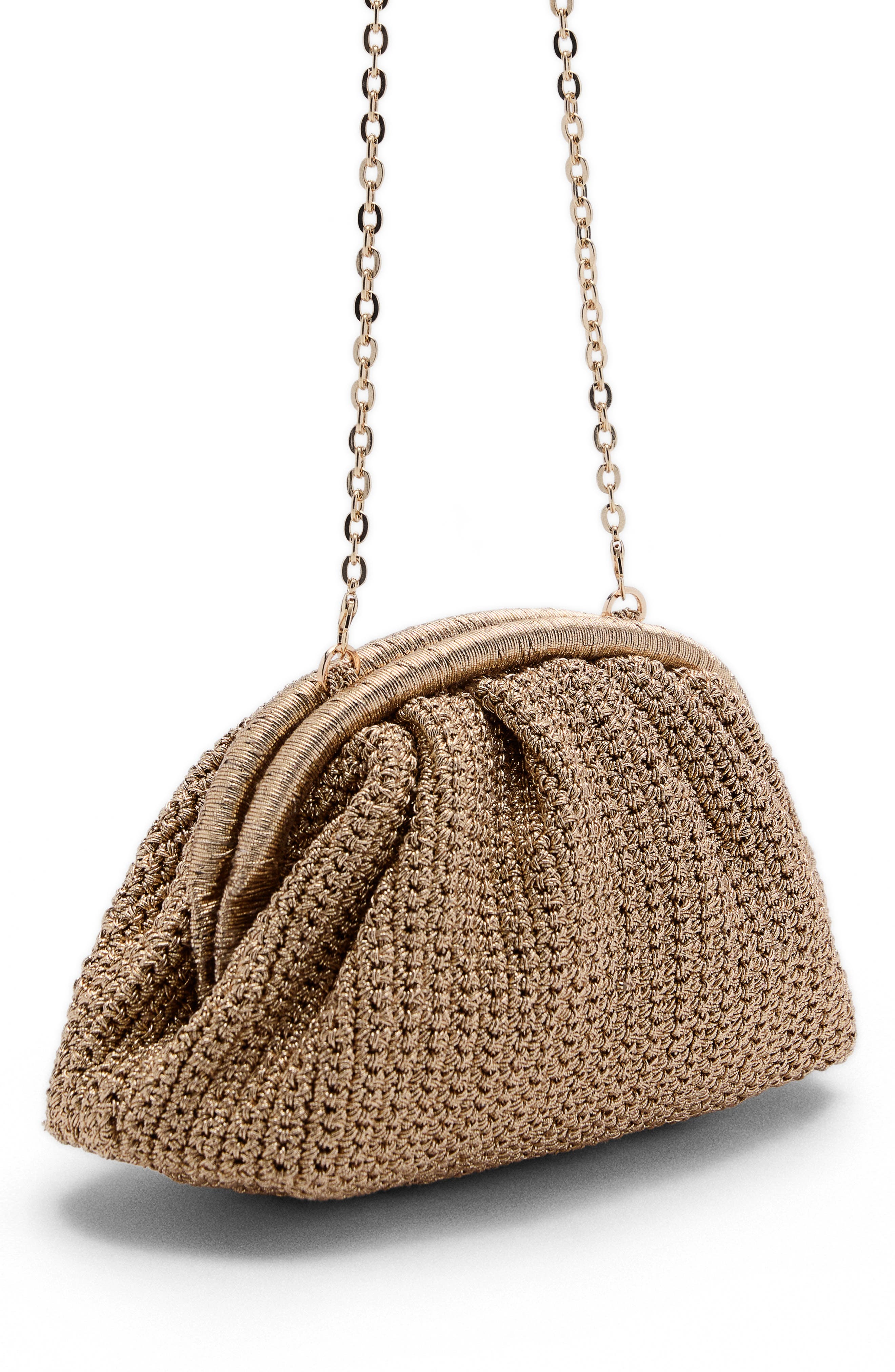 MANGO Beaded Clutch Bag with Removable Chain Strap, Main, color, 