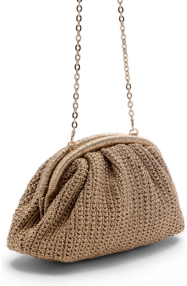 MANGO Beaded Clutch Bag with Removable Chain Strap, Main, color,