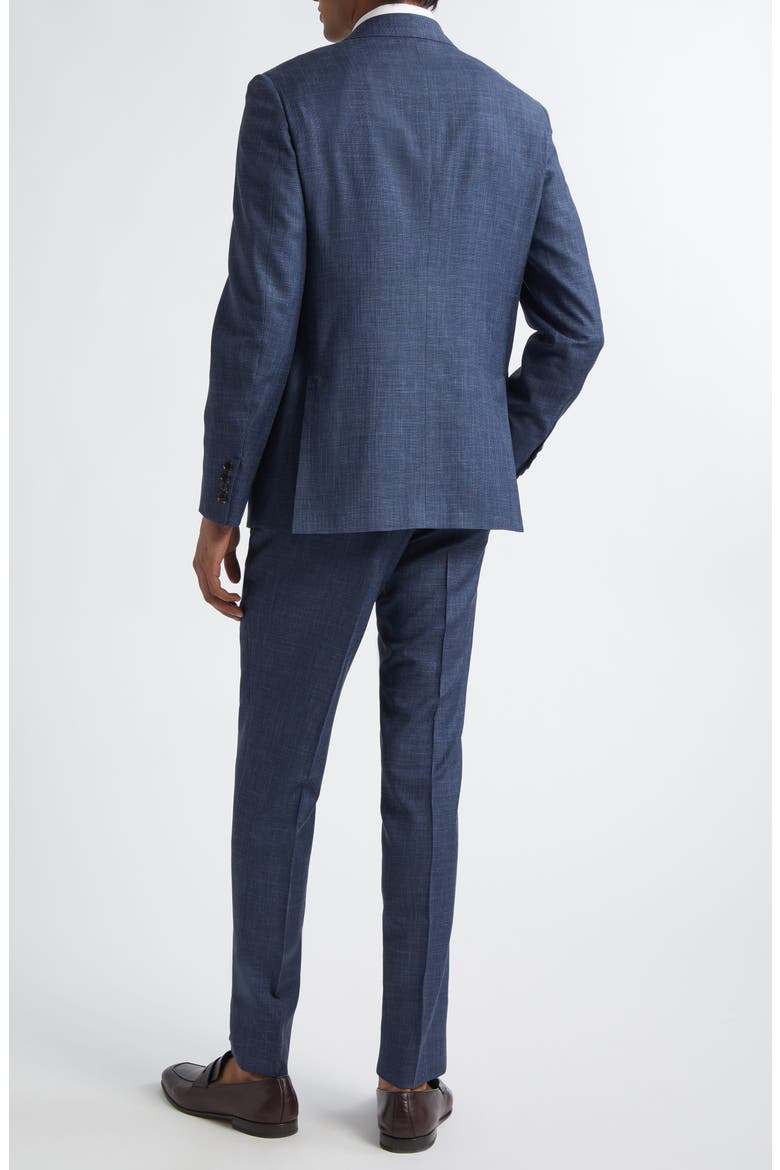 Crossover Prince of Wales Check Wool, Silk & Linen Suit, Alternate, color, BLUE NAVY CHECK