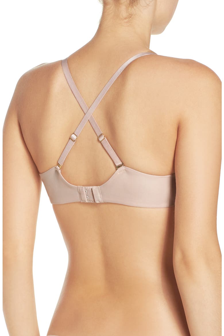 Pristine Push-Up Convertible Plunge Bra, Alternate, color, LIGHT MOCHA