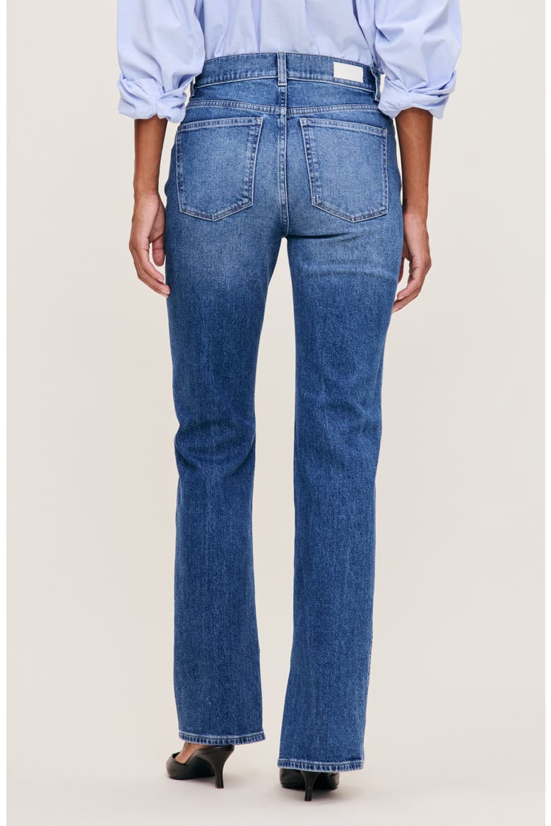 Patti Side Slit Straight Leg High Rise Jeans, Alternate, color, NORTH CURRENT VINTAGE