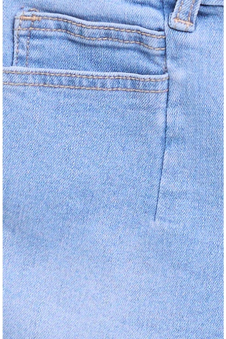 Kids' Pleated Rolled Cuff Denim Shorts, Alternate, color, BLEACH WASH