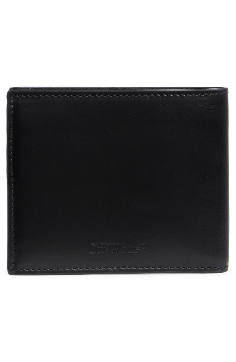 Off-White Leather Bifold Wallet, Alternate, color, 
