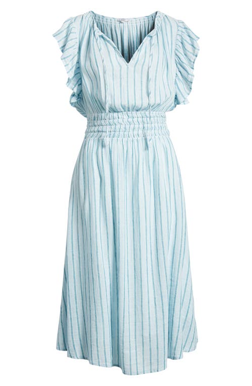 Rails Iona Stripe Linen Blend Midi Dress In Cambria Stripe