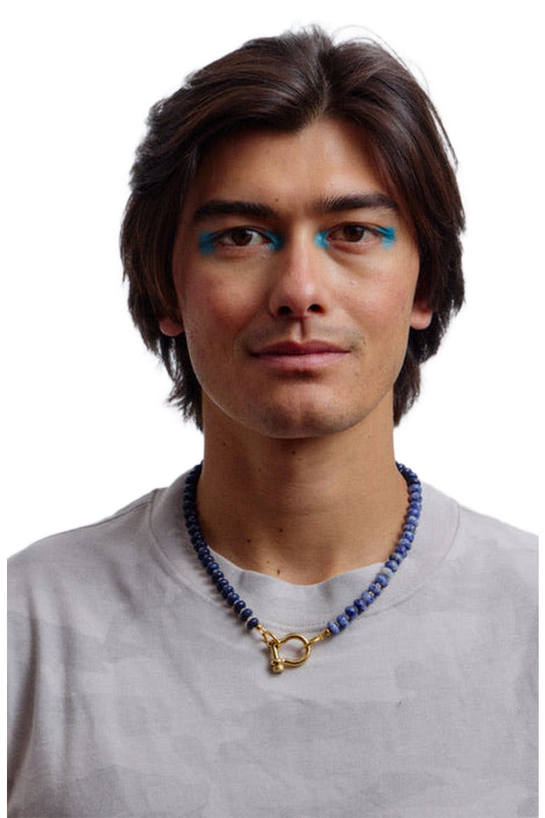 Mac Gender Inclusive Sodalite Opal Necklace, Alternate, color, Blue