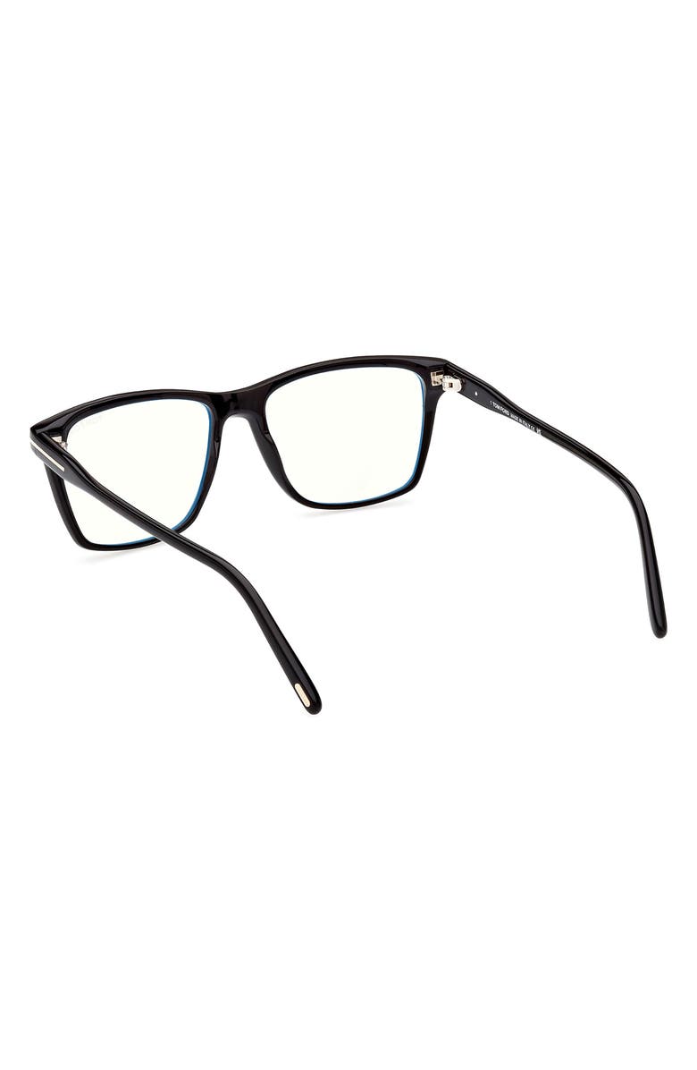 TOM FORD 56mm Square Blue Light Blocking Glasses, Alternate, color,
