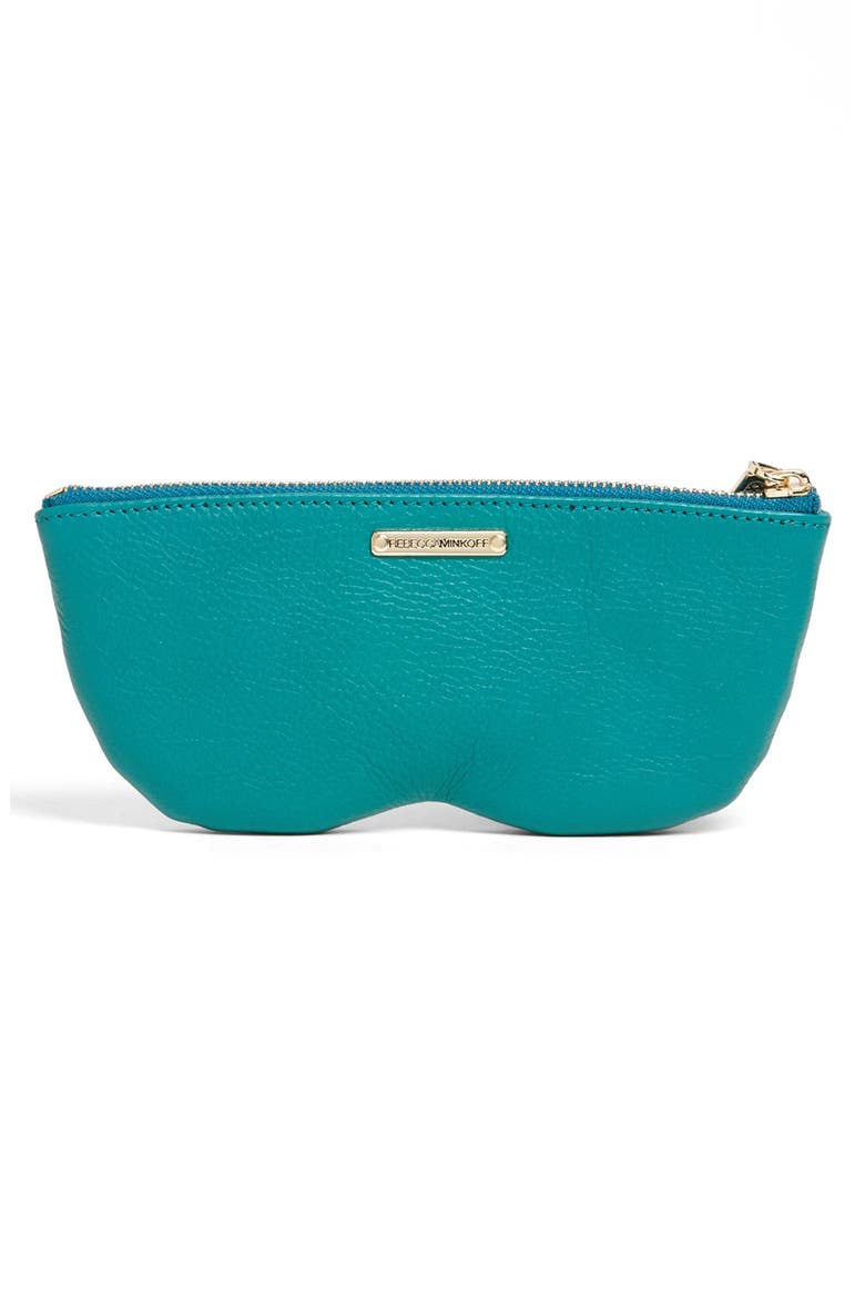 Leather Sunglasses Case, Alternate, color, AZURE
