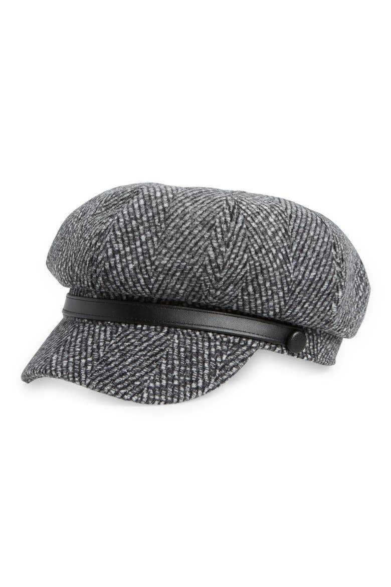 Baker Boy Hat, Main, color, GREY COMBO