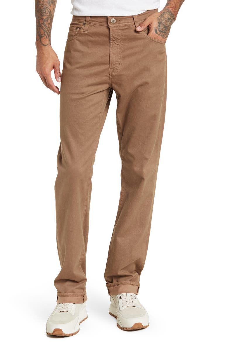 AG Everett Slim Straight Jeans, Main, color, Micro Geo Wheat Toast