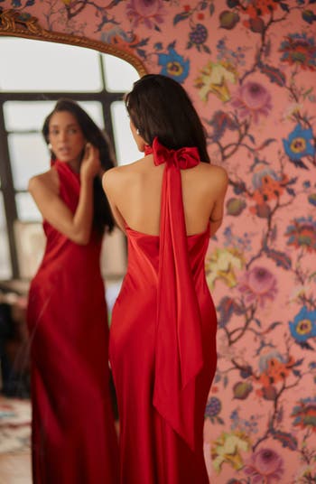 Halter Charmeuse Gown