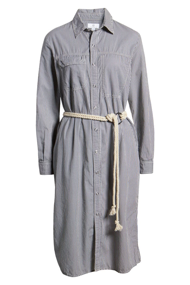 Taylor Long Sleeve Midi Shirtdress, Alternate, color, CARLISLE STRIPE