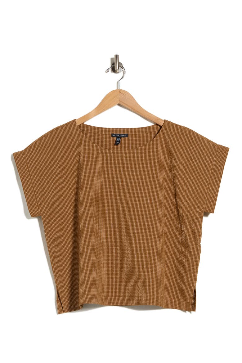 Ballet Neck Boxy Top, Alternate, color, BRONZE