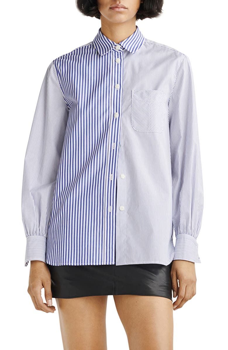 rag & bone Maxine Multistripe Shirt, Main, color, 