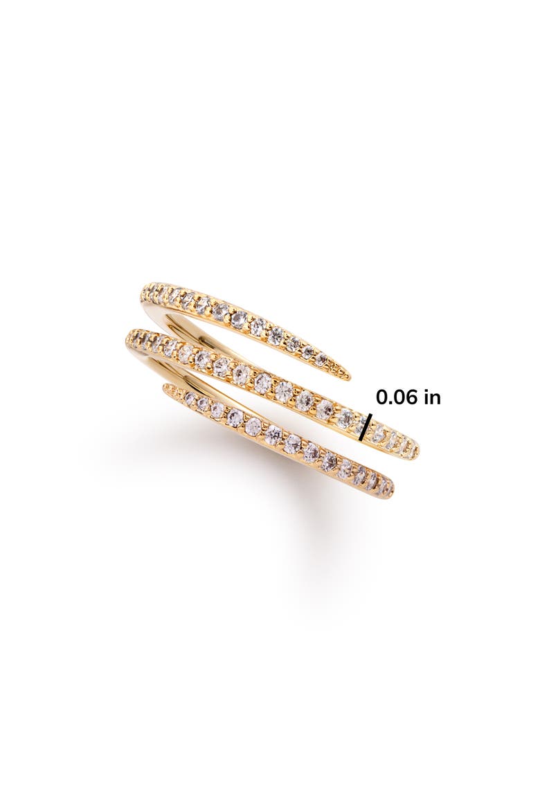 Oren Triple Pavé Coiled Wrap Ring, Alternate, color, GOLD