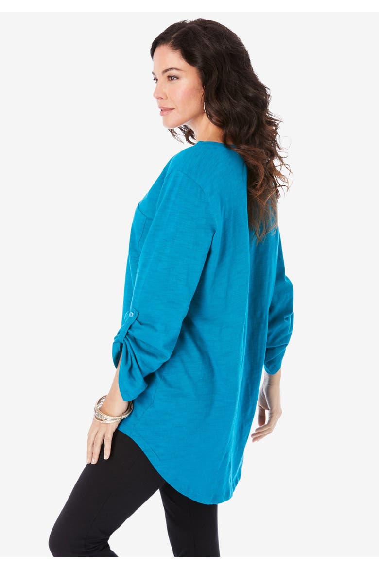 Boyfriend Textured Tunic, Alternate, color, DARK BERRY