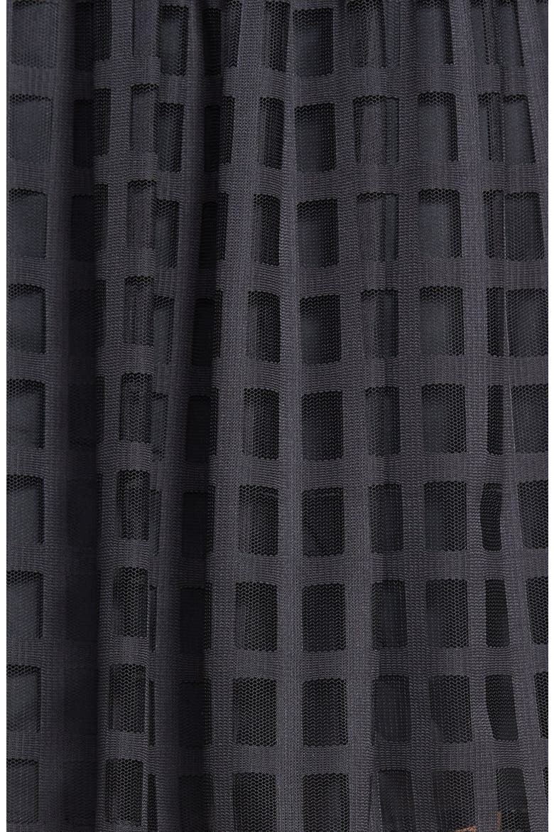 'Sarita' Windowpane Lace Skirt, Alternate, color, BLACK