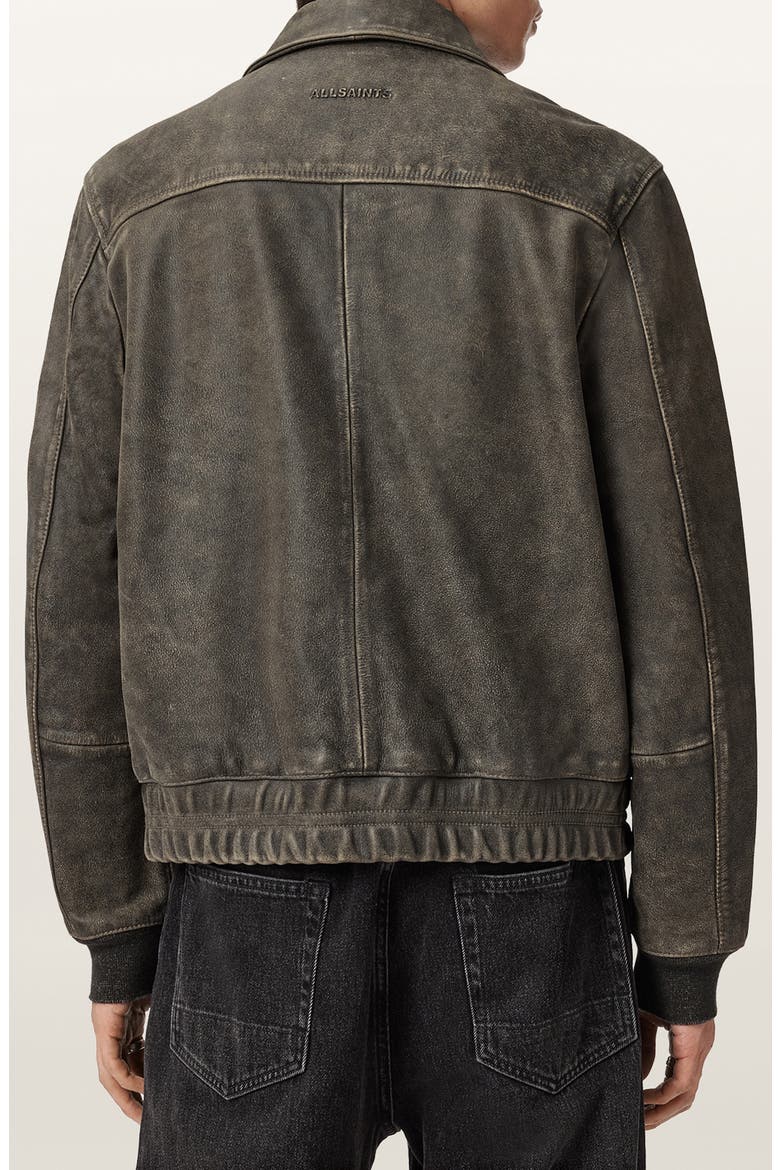 Marland Leather Aviator Jacket, Alternate, color, BLACK BEIGE