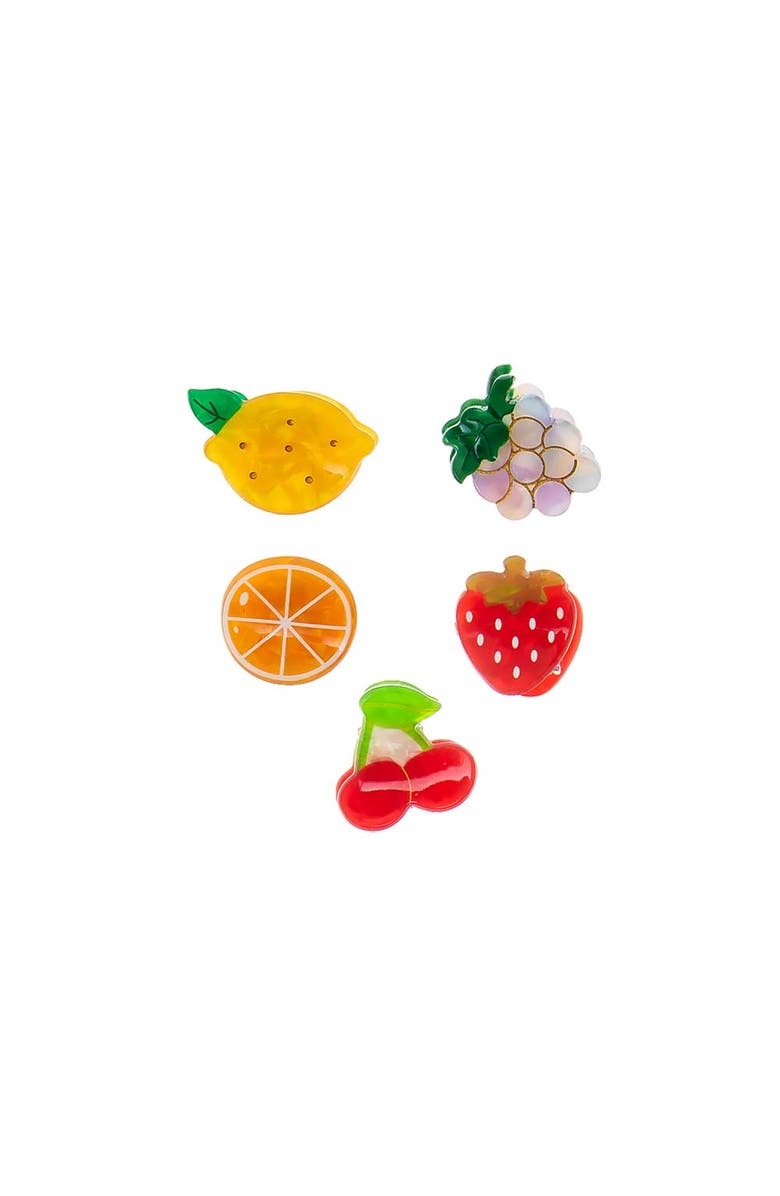 BY ADINA EDEN Fruit Salad Mini Hair Claw Clip Set, Main, color, Multi Color